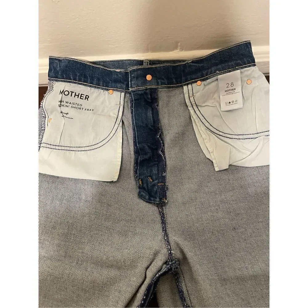 Mother smokin high waist frayed hem shorts size 28 and size 29, NWT